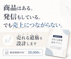 あなたの商品が自然に選ばれる売れる道筋を設計します イメージ1