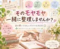 お話を聞いてモヤモヤを一緒に整理します イメージ1