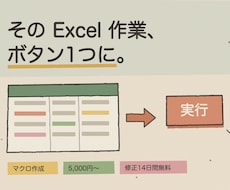 Excelの面倒な作業をマクロで自動化します イメージ1