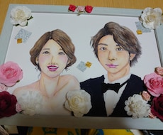アナログイラストと切り絵を交えて似顔絵を描きます イメージ1