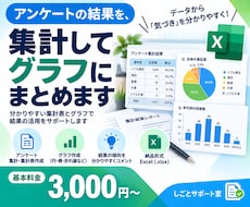 アンケート結果を集計し、グラフにまとめます イメージ1