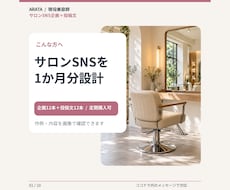 現役美容師がサロンの投稿文を12本作ります イメージ1