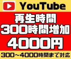 YouTubeチャンネルの再生時間を増やします YouTube収益化への近道！～4000時間まで購入可能です