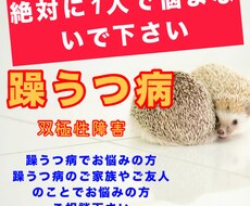 躁うつ病でお悩みの方お話聞きます イメージ1