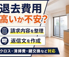 退去費用を減額してもらう交渉文を作成します イメージ1