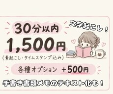 お得◼️土日祝対応◼️文字起こし・テキスト化します イメージ1