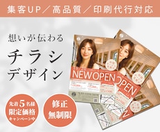 集客UP！想いが伝わるチラシデザイン作成します イメージ1