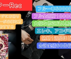 ギターがご必要な方にご希望の演奏データお渡しします 個性のあるフレーズや歌うようなフレーズなど対応可能です