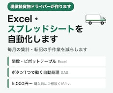Excel・スプレッドシートを自動化します イメージ1