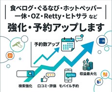 食べログ等のweb媒体で集客アップをサポートします 丸投げ【運用代行】200店舗以上の経験からご提案します。