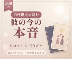 男性視点で彼の今の本音をタロットで読みます イメージ1