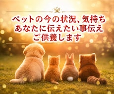 ペットロスの方へ、ペットの気持ちを伝えご供養します イメージ1
