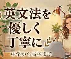 英文法を優しく丁寧に教えます ★初心者歓迎★ 中学から高校までの英文法