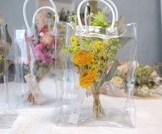 推しカラーのクリアバッグ入りブーケをお作りします イメージ1