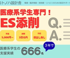 看護・検査・放射線・リハ学生／ES、添削します イメージ1