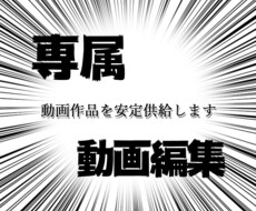 専属で動画編集します イメージ1