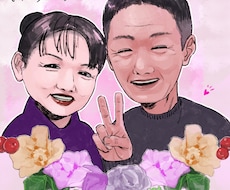当方の絵柄で似顔絵描きます イメージ1