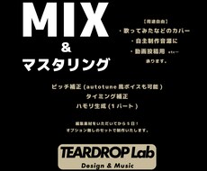 歌ってみた(カバー)のミックスマスタリング承ります イメージ1