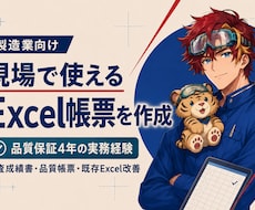 Excel帳票・管理表を作成します イメージ1