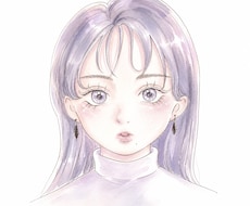 儚くておしゃれな水彩風♡女の子アイコン描きます イメージ1