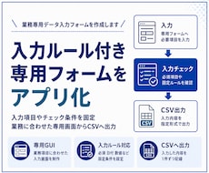 業務専用データ入力フォームを作成します 入力ルール付きの専用フォームをWindowsアプリで制作