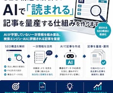 AIO対策┊自動で『AIに読まれる記事』量産します 大量生成でも品質を落とさない設計/一次情報があれば効果アップ