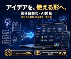 あなたのアイデアを原則1日で形に変えます イメージ1