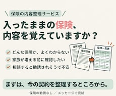 保険証券の保障内容と保険料を一覧表にまとめます FP2級・AFP認定者が、加入中の保険を2契約まで整理