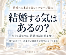 結婚への本音と話が進まない理由を霊視します 結婚する気はある？本音と今の伝え方を文章でお届けします
