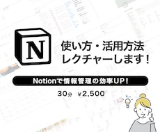 業務効率UP！Notionのご相談にお答えします 初心者OK！30分で初めてでも丁寧に、わかりやすく教えます！