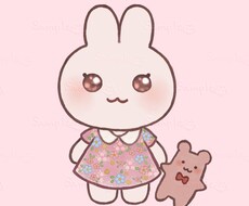 ふんわりかわいい動物を描きます 【ラフ案4点】SNS用のアイコン、サイトのワンポイント等に