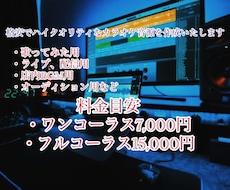 格安でハイクオリティのカラオケ音源を作ります ハイクオリティ、ご要望通りの音源を約束します！