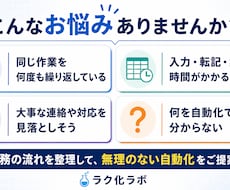 業務の面倒な作業を自動化できるか診断します イメージ1