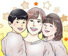 母の日や還暦のお祝いに！可愛い家族イラスト描きます イメージ1