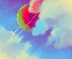 夢幻的な雰囲気のイラストを描かせていただきます アルバムアートカバーなど経験あり