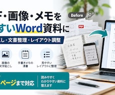 PDFや画像を見やすいWord資料に整えます イメージ1