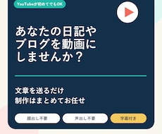 ブログや日記をYouTube動画にします イメージ1