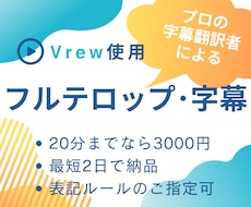 字幕のプロにお任せ！動画にテロップをお付けします ＜最短2日で動画にフル字幕！表記ルールのご指定も可能＞
