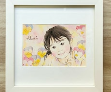 ふんわり優しい水彩画似顔絵制作します イメージ1