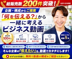 プロがビジネス動画を作ります 購入前に8割完成！構成・台本を確認してから依頼できます