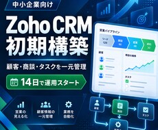 Zoho CRMを中小企業向けに初期構築します イメージ1