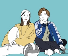 人目に付く似顔絵描きます