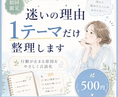 初回限定お試し価格│迷いの理由を1テーマ鑑定します 行動が止まる原因、自己分析迷子の理由を整理します