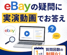 eBayの疑問に1ヶ月実演動画でお答えします 文字で伝わりにくいことは、画面を見せながらお答えします