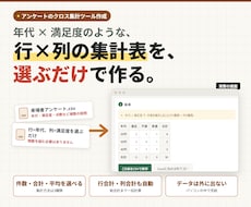 アンケートを行×列で自動集計します イメージ1