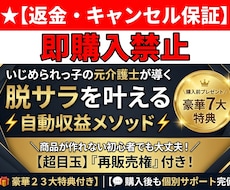 キャンセル可】脱サラ目指す自動収益メソッド教えます イメージ1