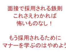 面接はたったこれだけ！を伝授します 就職のための色んな準備は無駄だったことを悟ることができます