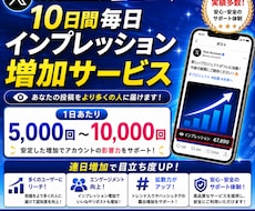 10日間毎日Xインプを5000回増やします
