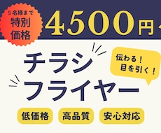 見やすく伝わるチラシを制作します イメージ1