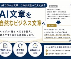 AIで作ったビジネス文章を自然な文章に整えます イメージ1